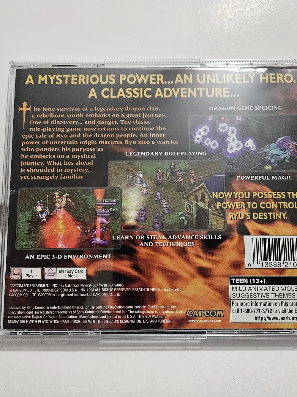 Breath of Fire 3 for the Playstation with the Original Manual